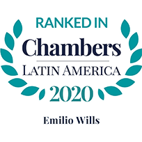 Ranked in Chambers Latin America 2020 - Emilio Wills