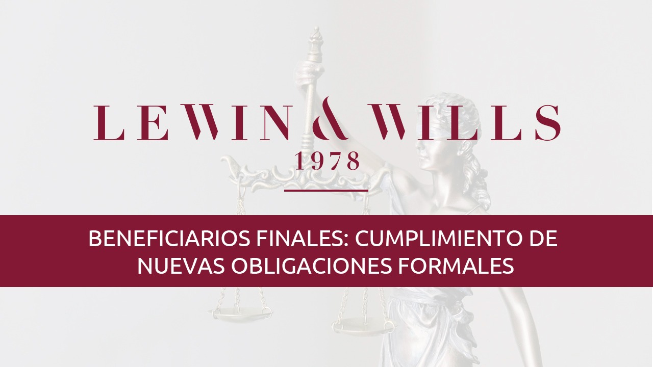 BENEFICIARIOS FINALES: OBLIGACIONES FORMALES